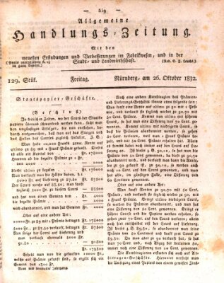 Allgemeine Handlungs-Zeitung Freitag 26. Oktober 1832
