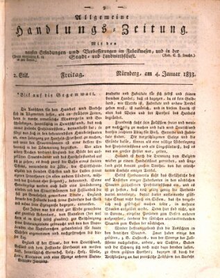 Allgemeine Handlungs-Zeitung Freitag 4. Januar 1833