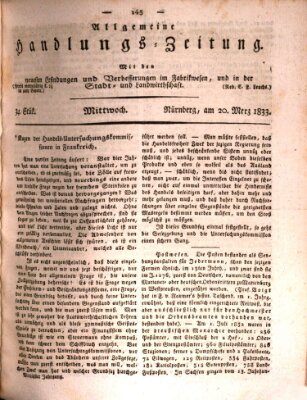 Allgemeine Handlungs-Zeitung Mittwoch 20. März 1833