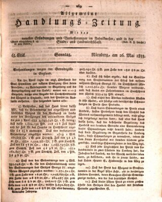 Allgemeine Handlungs-Zeitung Sonntag 26. Mai 1833