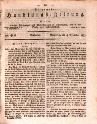 Allgemeine Handlungs-Zeitung Mittwoch 4. Dezember 1833