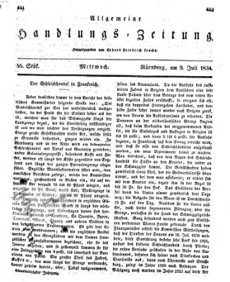 Allgemeine Handlungs-Zeitung Mittwoch 9. Juli 1834