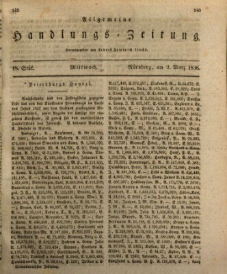 Allgemeine Handlungs-Zeitung Mittwoch 2. März 1836