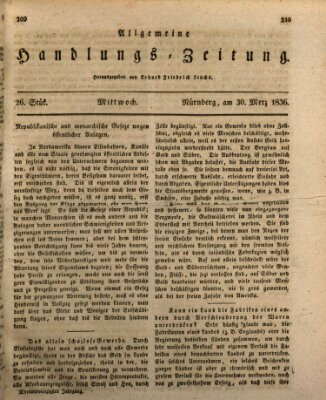 Allgemeine Handlungs-Zeitung Mittwoch 30. März 1836