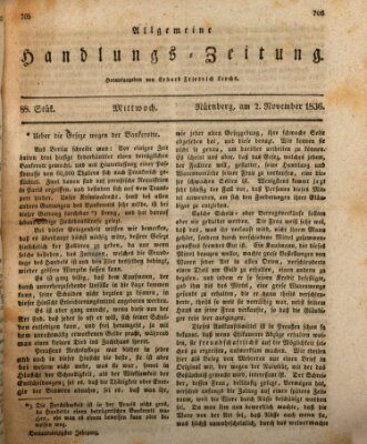 Allgemeine Handlungs-Zeitung Mittwoch 2. November 1836