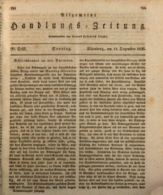 Allgemeine Handlungs-Zeitung Sonntag 11. Dezember 1836