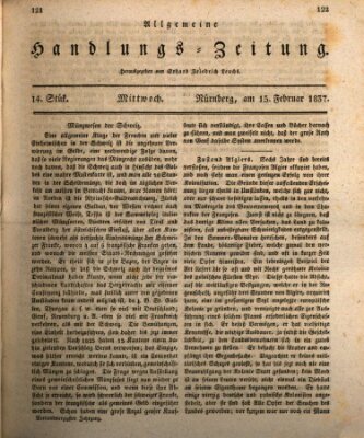 Allgemeine Handlungs-Zeitung Mittwoch 15. Februar 1837