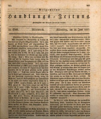 Allgemeine Handlungs-Zeitung Mittwoch 28. Juni 1837