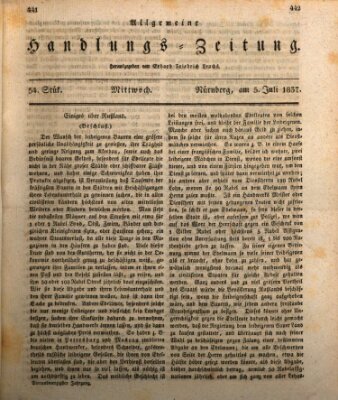 Allgemeine Handlungs-Zeitung Mittwoch 5. Juli 1837