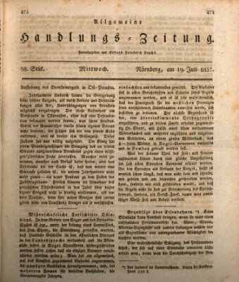 Allgemeine Handlungs-Zeitung Mittwoch 19. Juli 1837