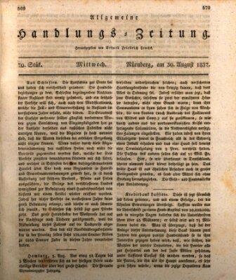 Allgemeine Handlungs-Zeitung Mittwoch 30. August 1837