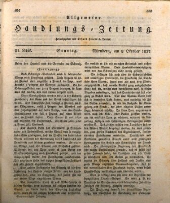 Allgemeine Handlungs-Zeitung Sonntag 8. Oktober 1837
