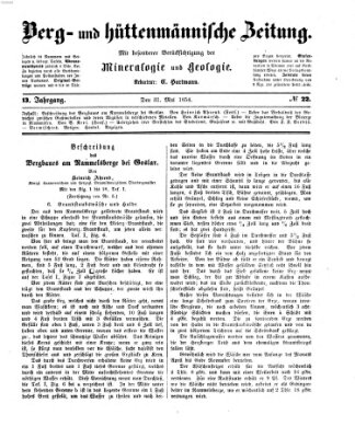Berg- und hüttenmännische Zeitung Mittwoch 31. Mai 1854