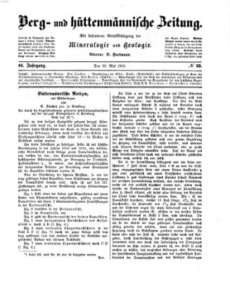 Berg- und hüttenmännische Zeitung Mittwoch 30. Mai 1855