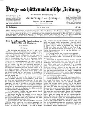 Berg- und hüttenmännische Zeitung Mittwoch 7. Mai 1856