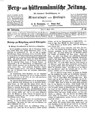 Berg- und hüttenmännische Zeitung Dienstag 9. April 1861