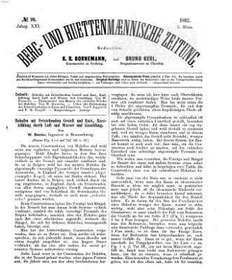 Berg- und hüttenmännische Zeitung Mittwoch 5. März 1862