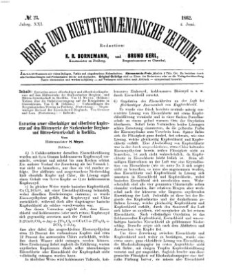 Berg- und hüttenmännische Zeitung Mittwoch 4. Juni 1862