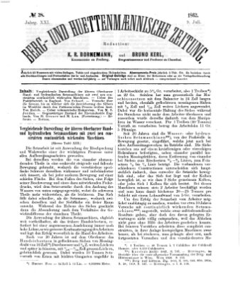 Berg- und hüttenmännische Zeitung Mittwoch 9. Juli 1862