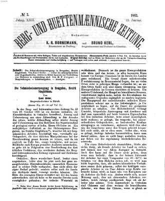 Berg- und hüttenmännische Zeitung Donnerstag 15. Januar 1863