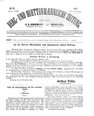 Berg- und hüttenmännische Zeitung Mittwoch 23. Dezember 1863
