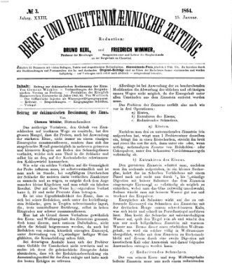 Berg- und hüttenmännische Zeitung Freitag 15. Januar 1864