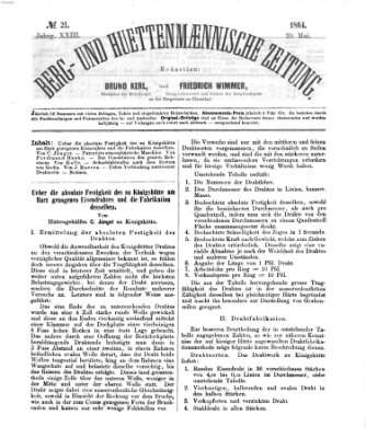 Berg- und hüttenmännische Zeitung Freitag 20. Mai 1864