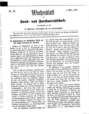 Wochenblatt für Land- und Forstwirthschaft Samstag 6. März 1869