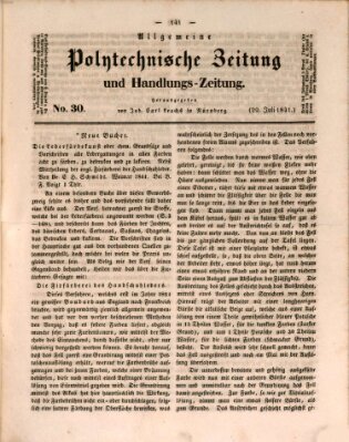 Allgemeine polytechnische Zeitung und Handlungs-Zeitung (Allgemeine Handlungs-Zeitung) Donnerstag 29. Juli 1841