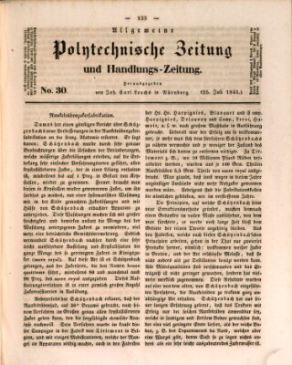Allgemeine polytechnische Zeitung und Handlungs-Zeitung (Allgemeine Handlungs-Zeitung) Donnerstag 25. Juli 1844