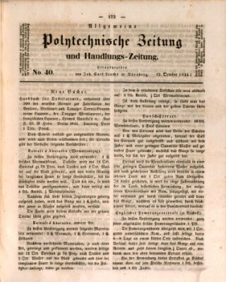 Allgemeine polytechnische Zeitung und Handlungs-Zeitung (Allgemeine Handlungs-Zeitung) Mittwoch 2. Oktober 1844