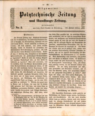 Allgemeine polytechnische Zeitung und Handlungs-Zeitung (Allgemeine Handlungs-Zeitung) Donnerstag 30. Januar 1845