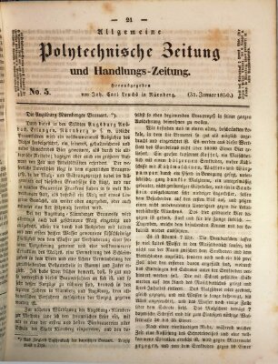 Allgemeine polytechnische Zeitung und Handlungs-Zeitung (Allgemeine Handlungs-Zeitung) Donnerstag 31. Januar 1850