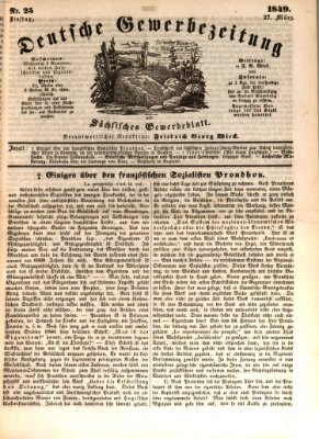 Deutsche Gewerbezeitung und Sächsisches Gewerbe-Blatt Dienstag 27. März 1849