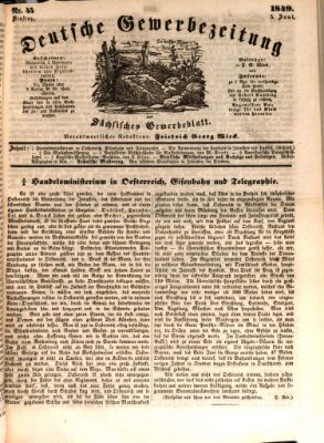 Deutsche Gewerbezeitung und Sächsisches Gewerbe-Blatt Dienstag 5. Juni 1849