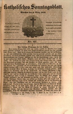 Katholisches Sonntagsblatt Samstag 2. März 1850