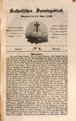 Katholisches Sonntagsblatt Sonntag 17. März 1850