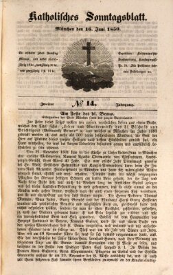 Katholisches Sonntagsblatt Sonntag 16. Juni 1850