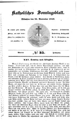 Katholisches Sonntagsblatt Sonntag 21. November 1852
