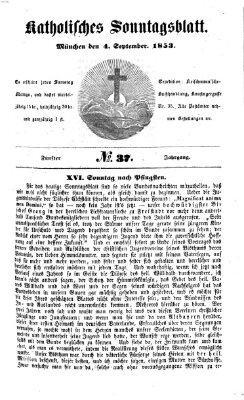 Katholisches Sonntagsblatt Sonntag 4. September 1853
