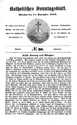Katholisches Sonntagsblatt Sonntag 11. September 1853
