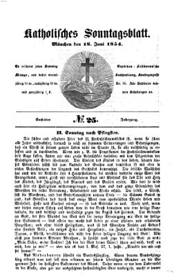 Katholisches Sonntagsblatt Sonntag 18. Juni 1854