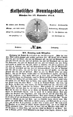 Katholisches Sonntagsblatt Sonntag 17. September 1854