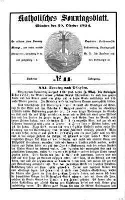 Katholisches Sonntagsblatt Sonntag 29. Oktober 1854