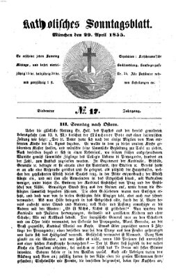 Katholisches Sonntagsblatt Sonntag 29. April 1855