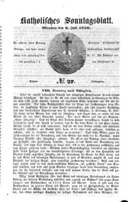 Katholisches Sonntagsblatt Sonntag 6. Juli 1856