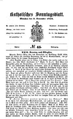 Katholisches Sonntagsblatt Sonntag 9. November 1856