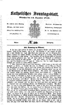 Katholisches Sonntagsblatt Sonntag 14. Dezember 1856