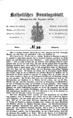 Katholisches Sonntagsblatt Sonntag 28. Dezember 1856
