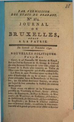 Le Journal de Bruxelles Samstag 27. November 1790